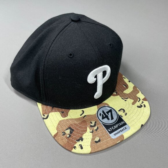 47 Other - NEW 47 MLB Philadelphia Phillies Captain Snapback Hat Mens OSFA black camo
